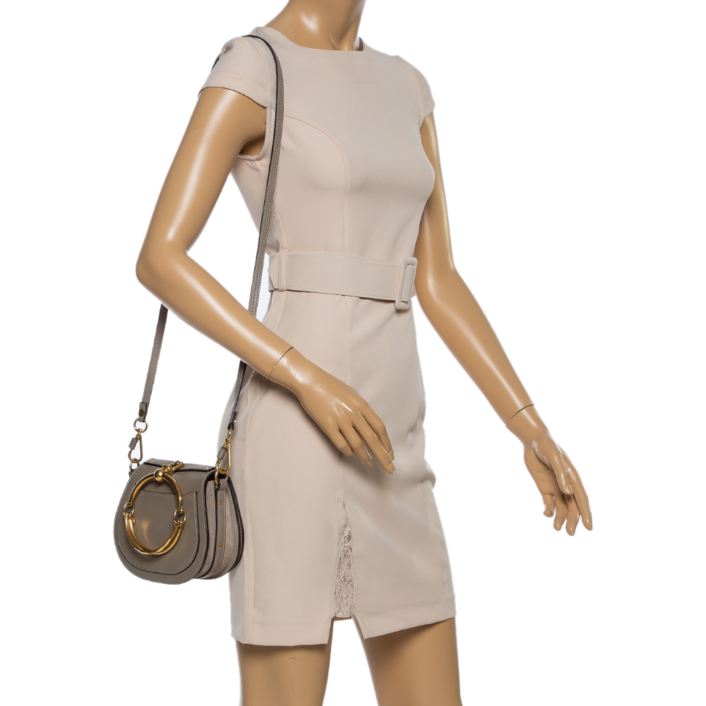 

Chloe Beige Leather and Suede Small Nile Bracelet Shoulder Bag