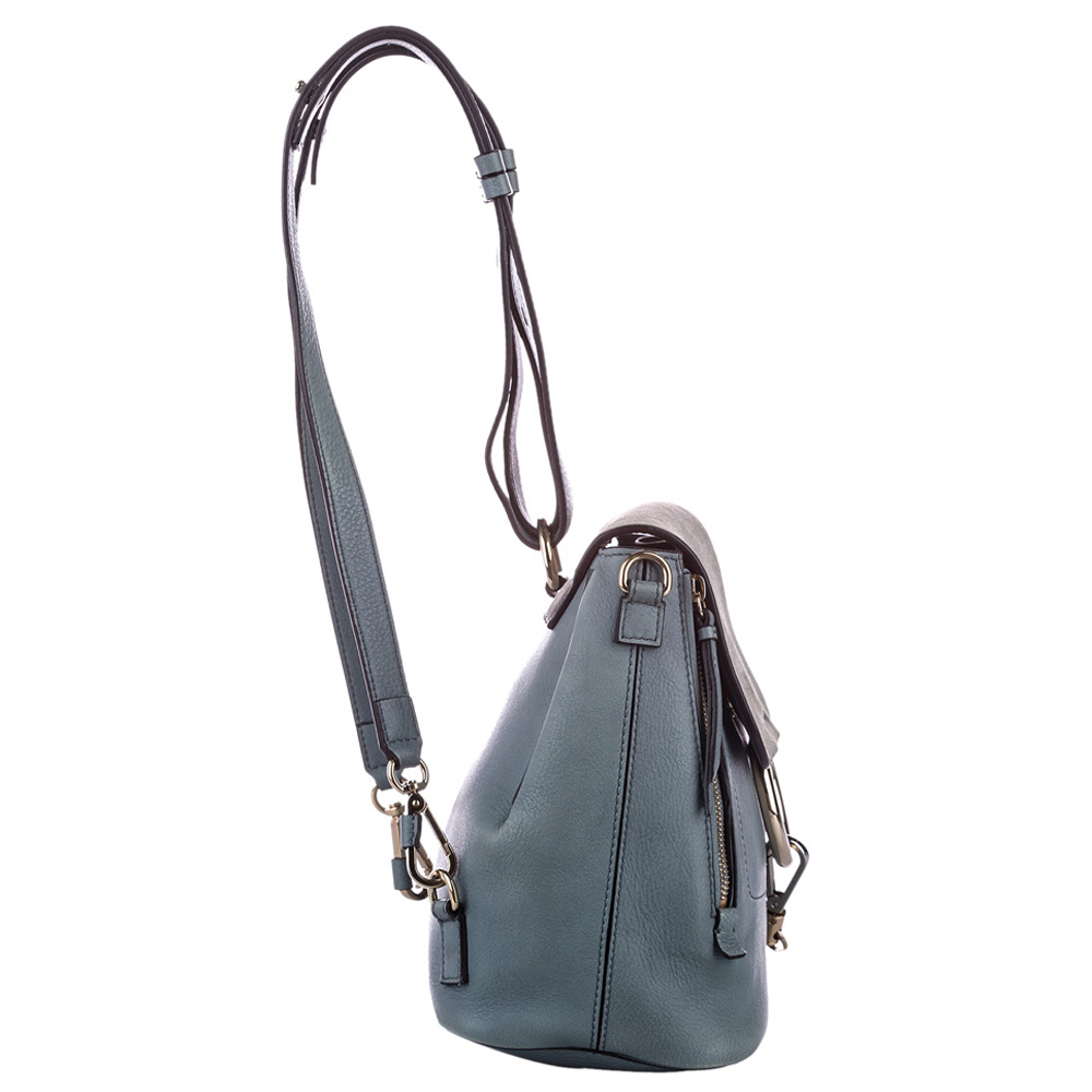 

Chloe Blue Leather/Suede Faye Mini Backpack Bag