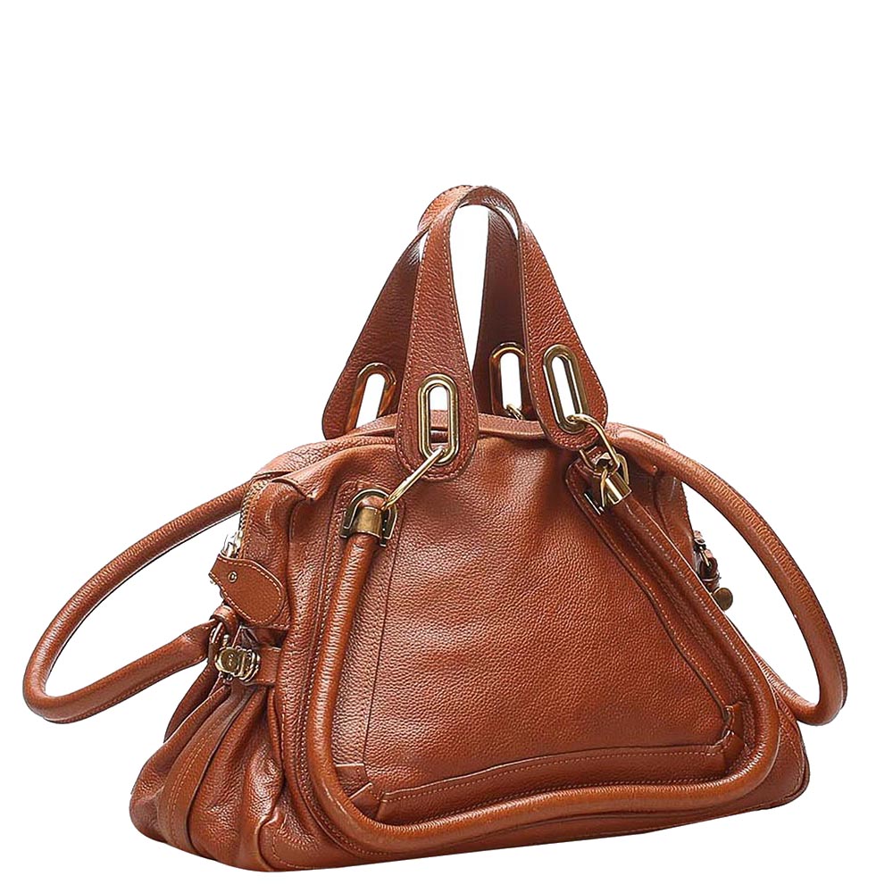 

Chloe Brown Leather Paraty Satchel bag