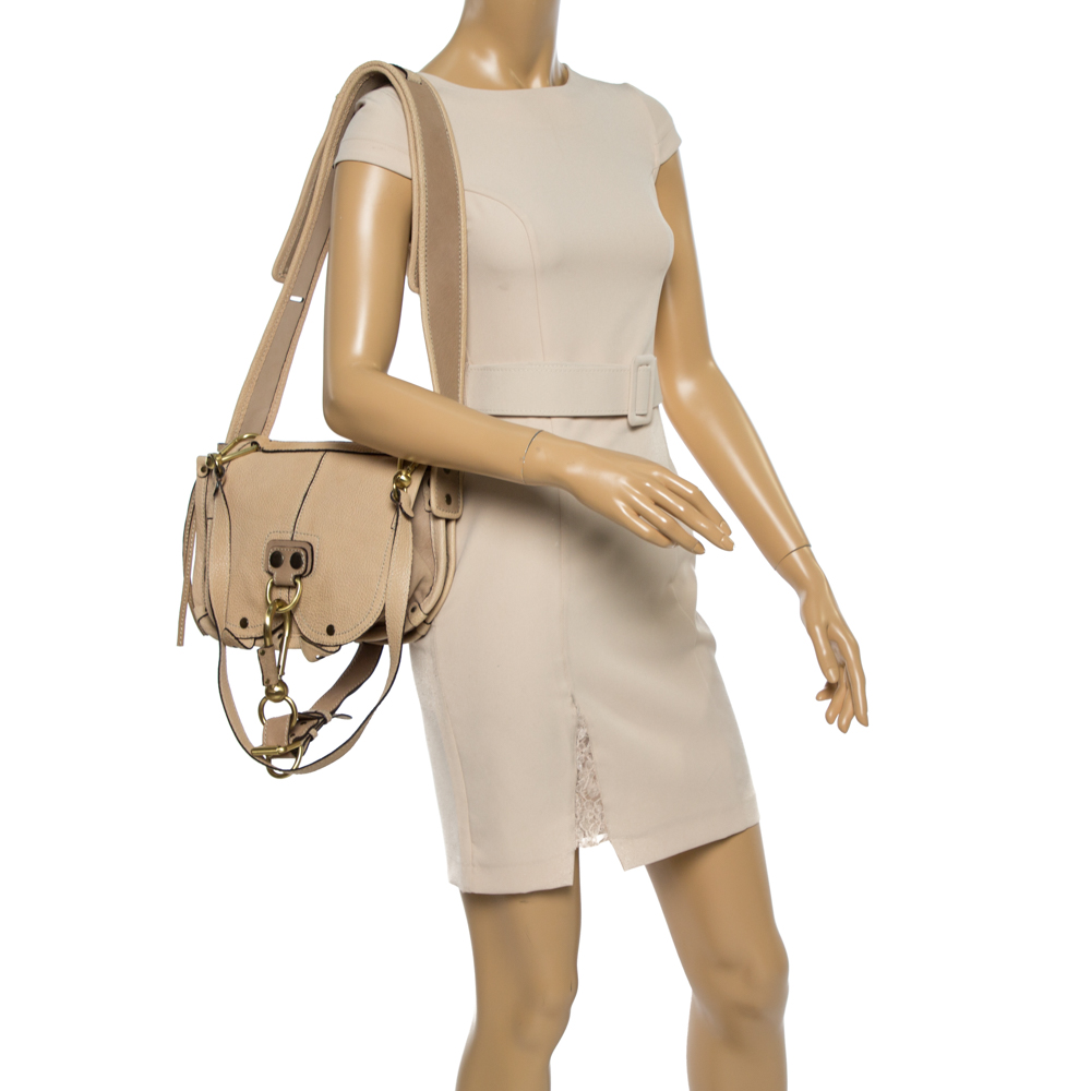 

Chloe Beige Leather Flap Shoulder Bag