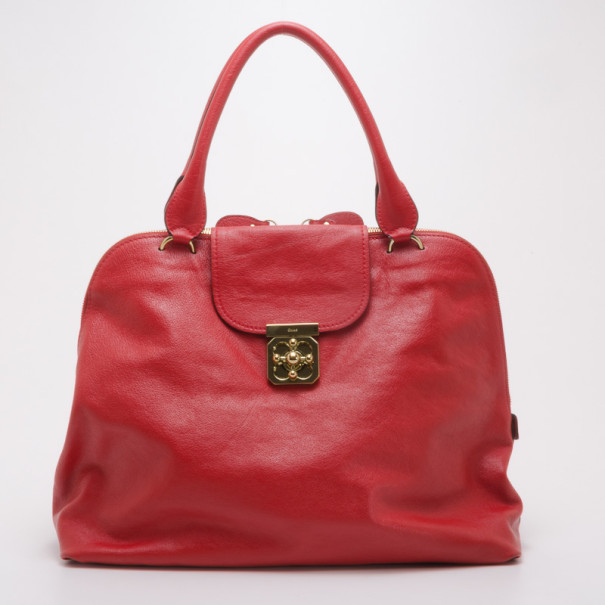 Pre Owned Chloe Red Extra Large Elsie Bag