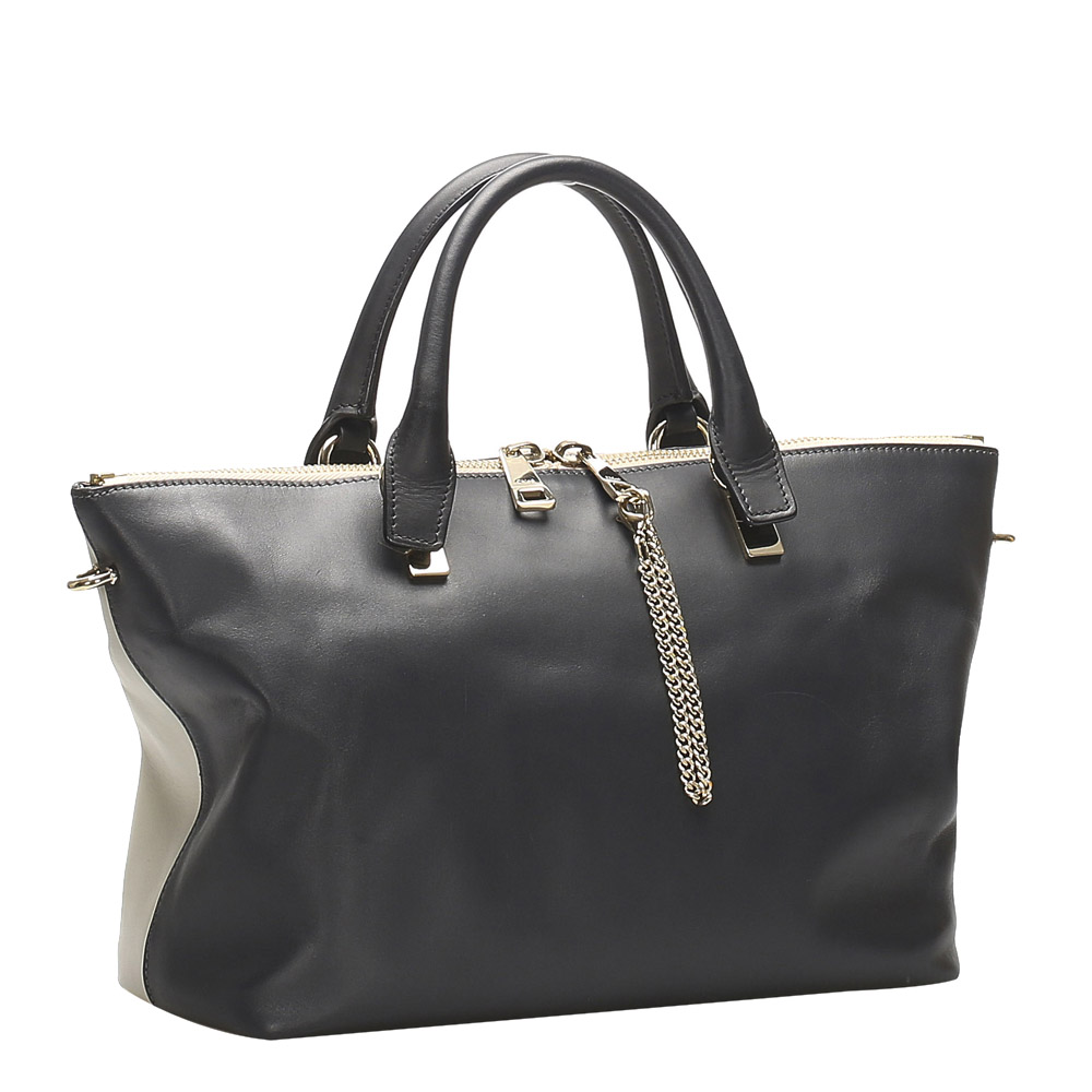 

Chloe Black Leather Bailey Satchel Bag