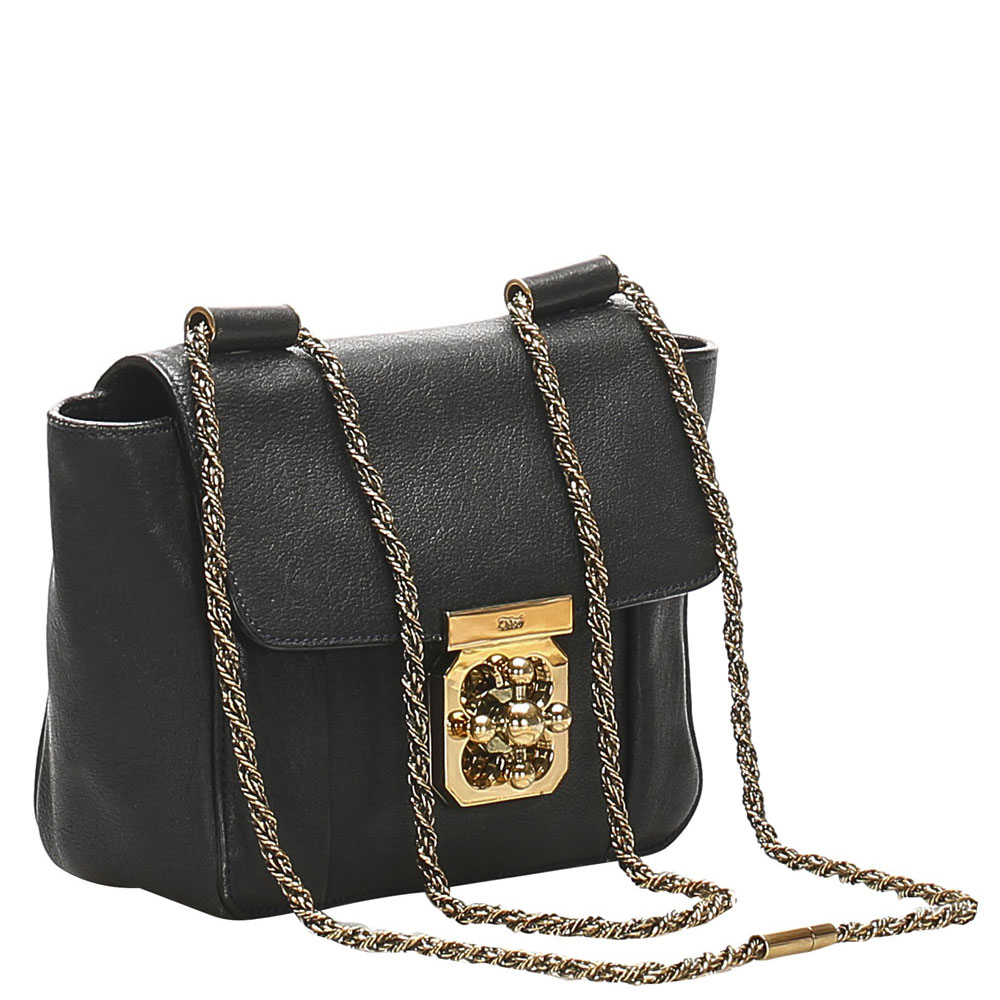 

Chloe Black Leather Elsie Crossbody Bag