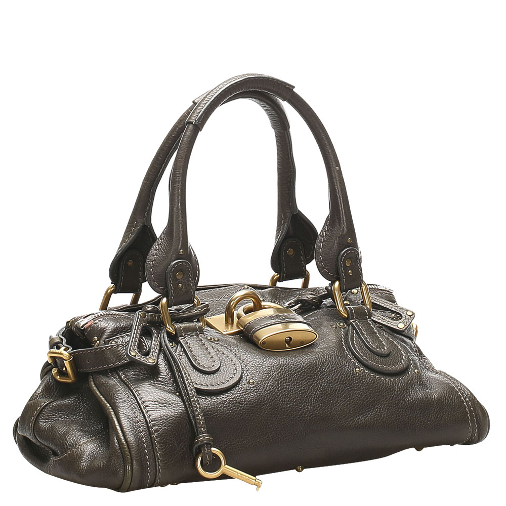 

Chloe Green/Dark Green Paddington Leather Satchel Bag