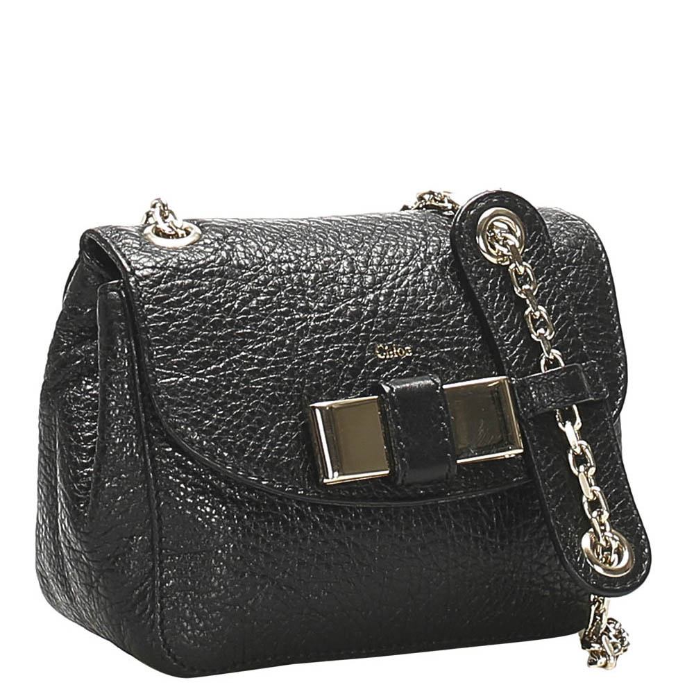 

Chloe Black Leather Lily Shoulder Bag