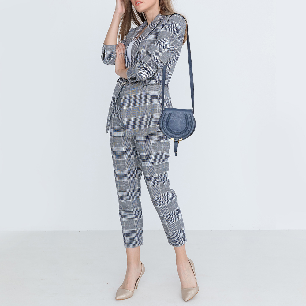 

Chloe Blue Leather Mini Marcie Crossbody Bag