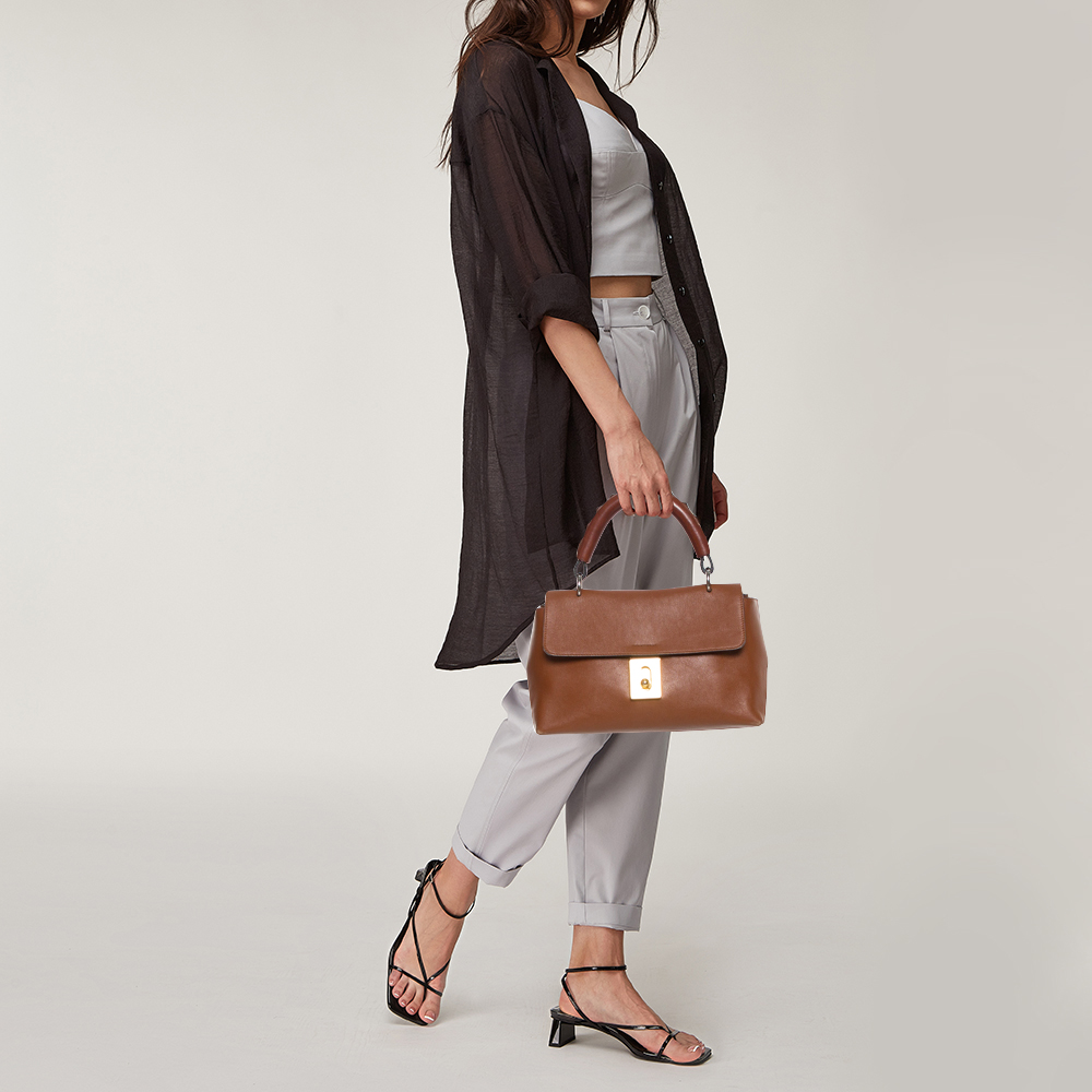 

Chloe Brown Leather Top Handle Bag