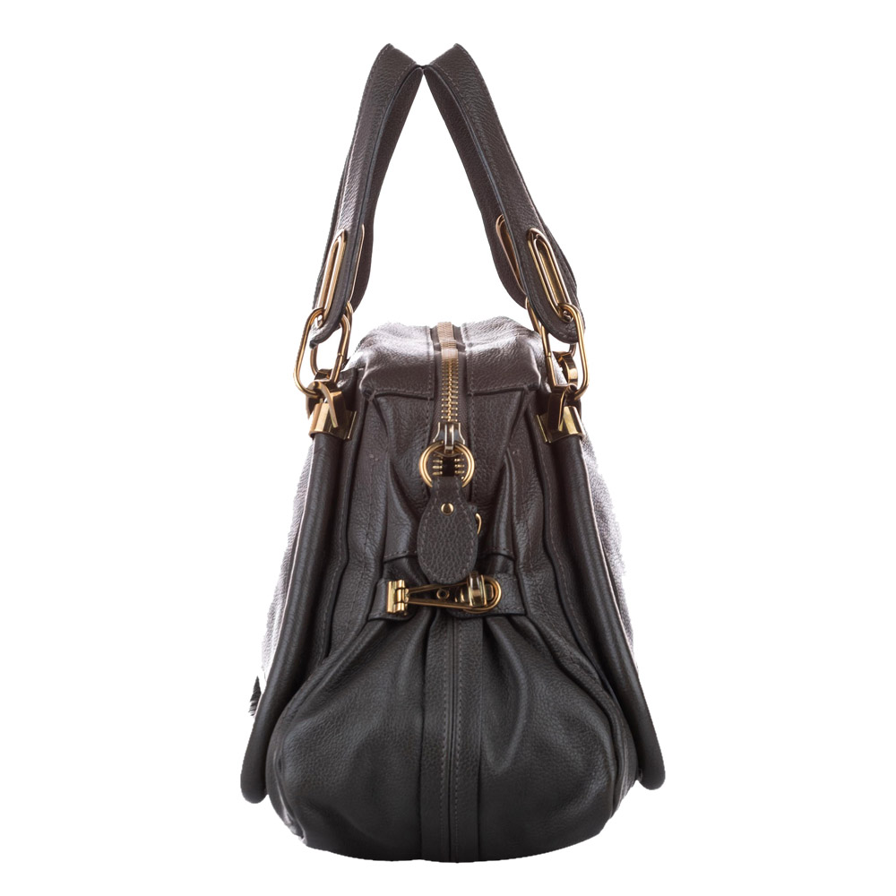 

Chloe Black Leather Paraty Satchel Bag