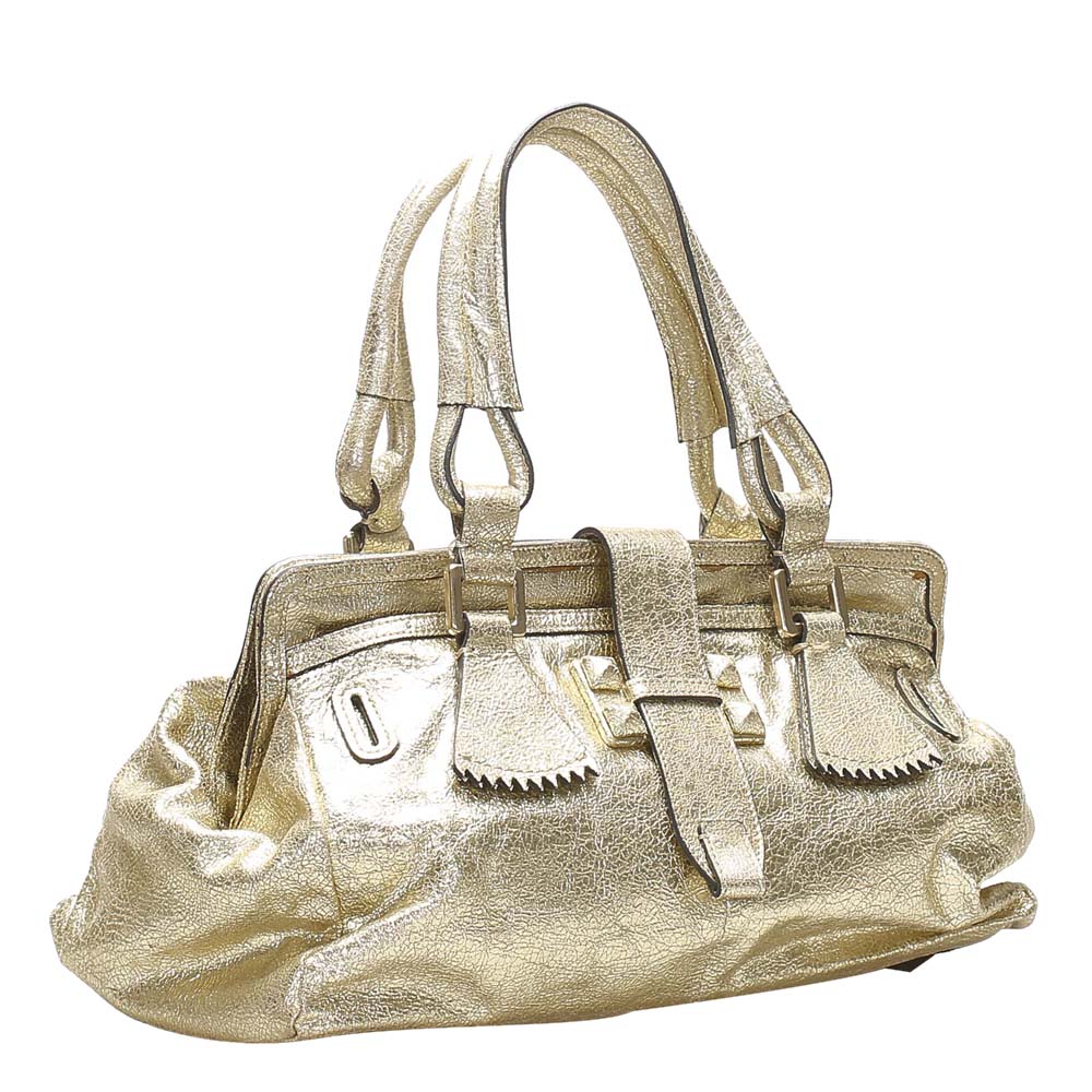 

Chloe Gold Metallic Leather Shoulder Bag