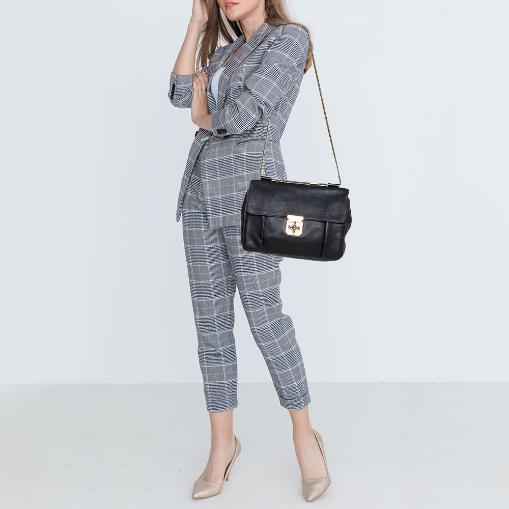 

Chloe Black Leather Large Elsie Shoulder Bag