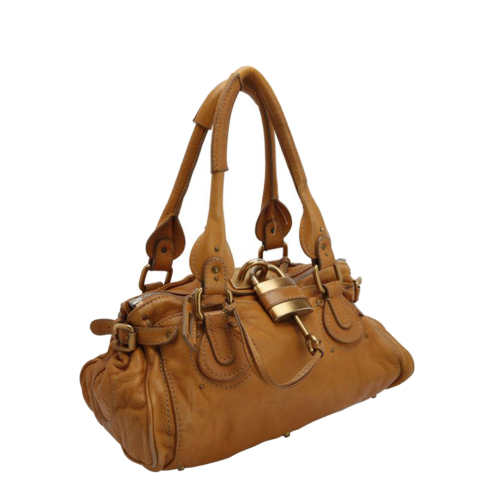 

Chloe Tan Leather Medium Paddington Satchel Bag, Brown