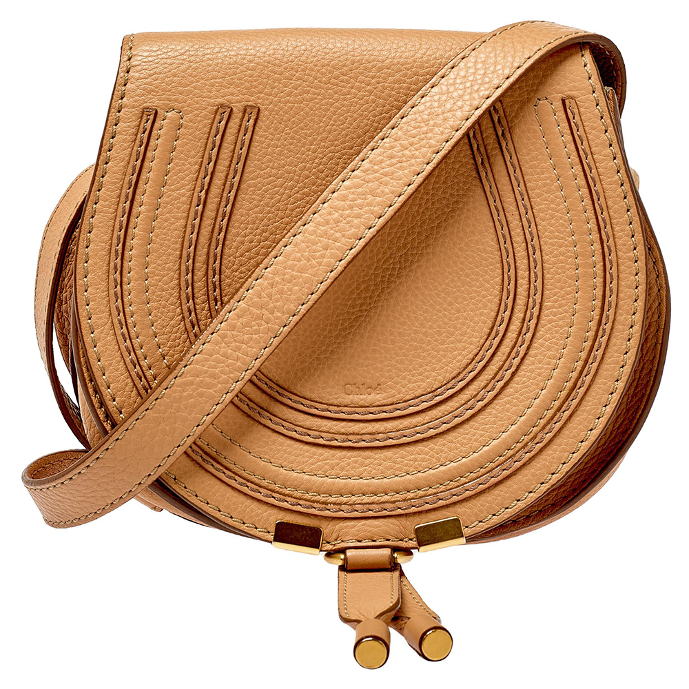Pre-owned Chloé Beige Leather Mini Marcie Crossbody Bag