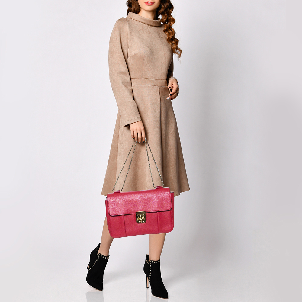 

Chloe Red Leather Large Elsie Shoulder Bag