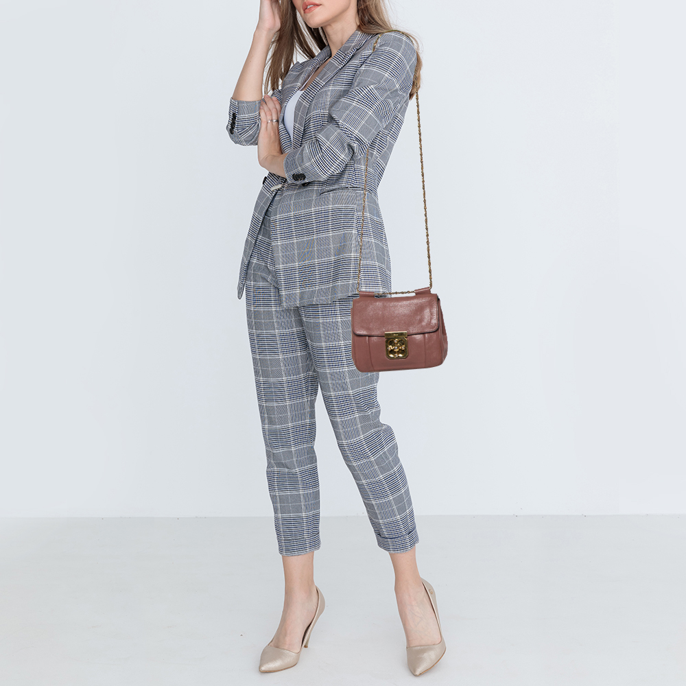 

Chloe Pink Leather Small Elsie Shoulder Bag