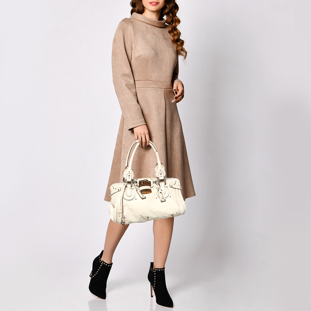 

Chloe Cream Leather Medium Paddington Satchel