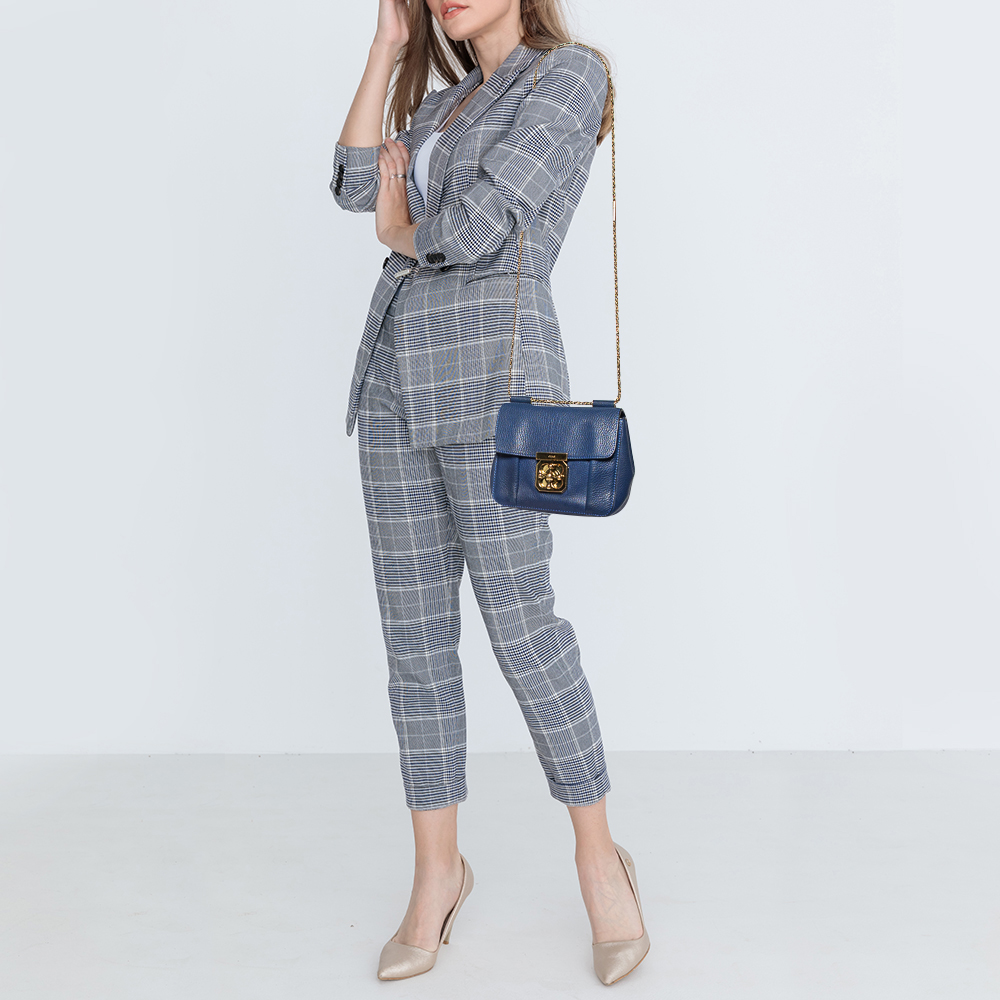 

Chloe Blue Leather Small Elsie Shoulder Bag