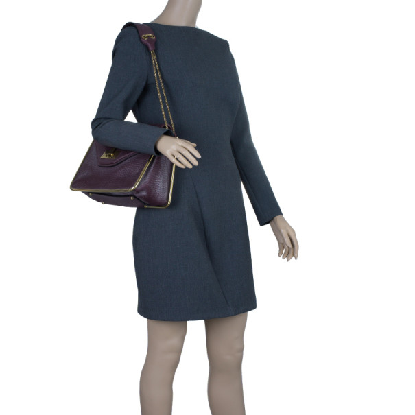 

Chloe Purple Leather Medium Sally Crossbody Bag