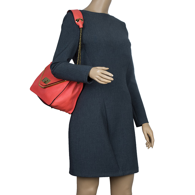 

Chloe Pink Leather Medium Sally Shoulder Bag