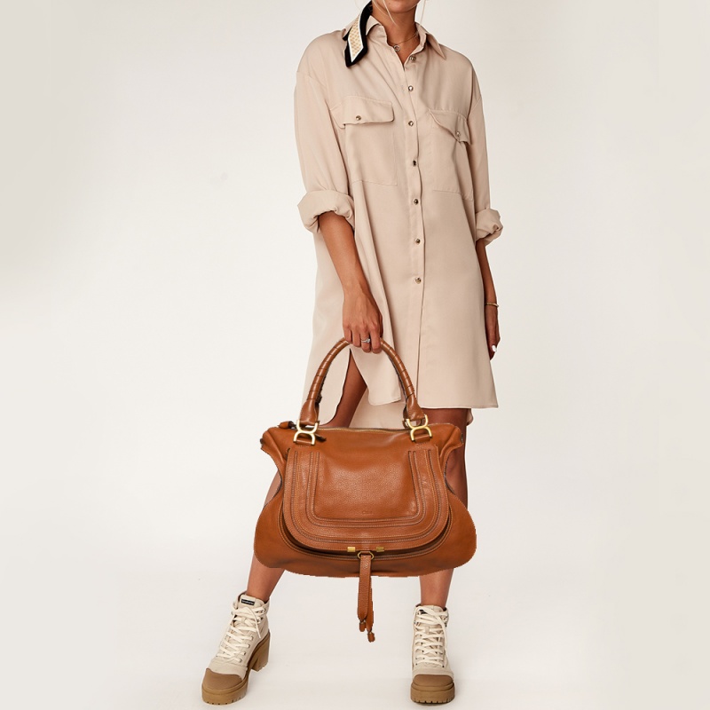 

Chloe Brown Leather Large Marcie Satchel