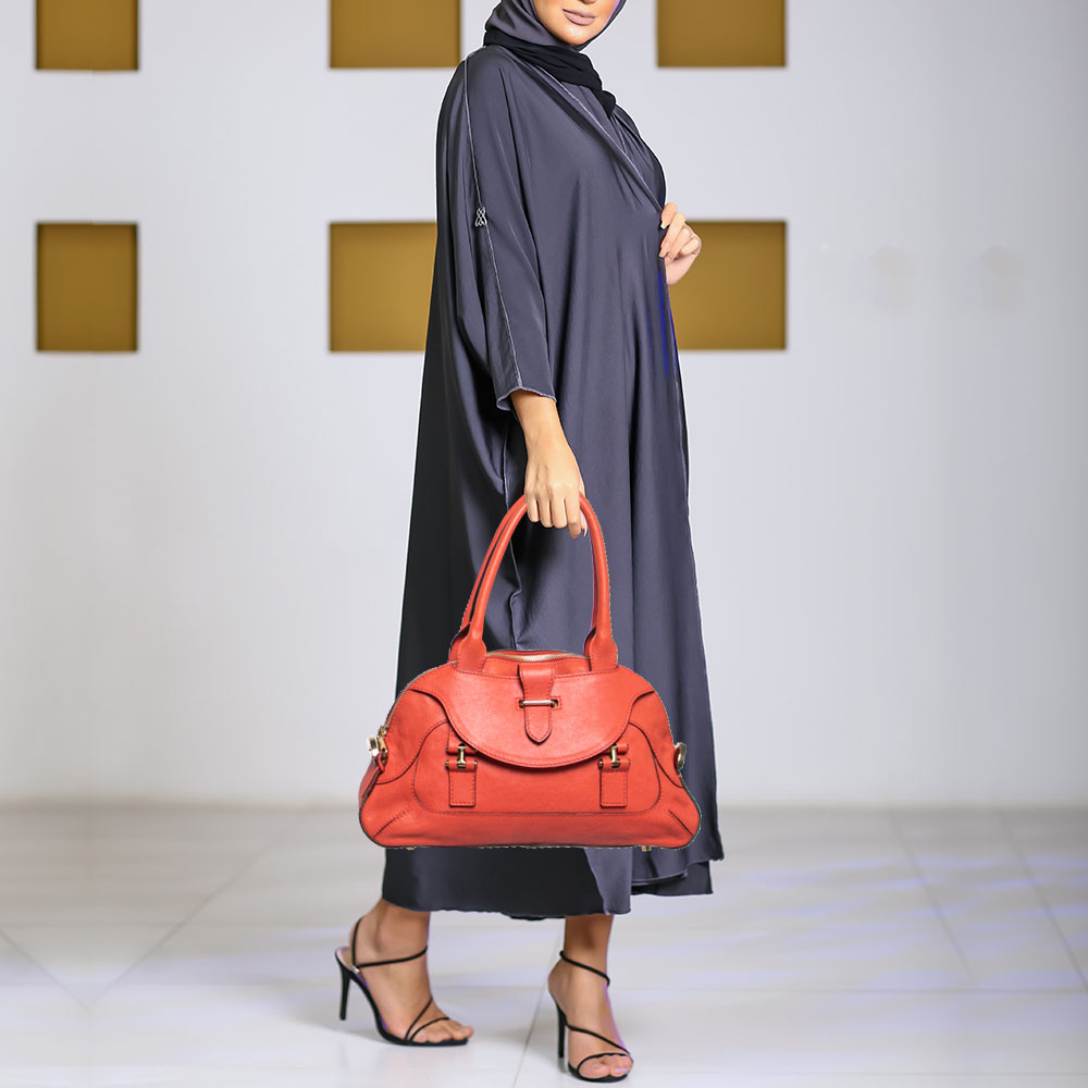 

Chloe Candy Red Leather Front Pocket Satchel