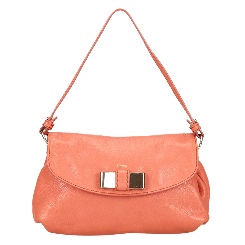 Pre Owned Chloe Pink Leather Lily Shoulder Bag