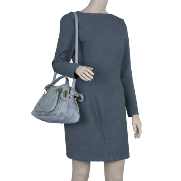 

Chloe Grey Python Small Paraty Bag