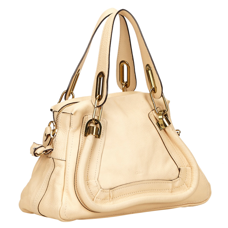 

Chloe Beige Leather Paraty Tote