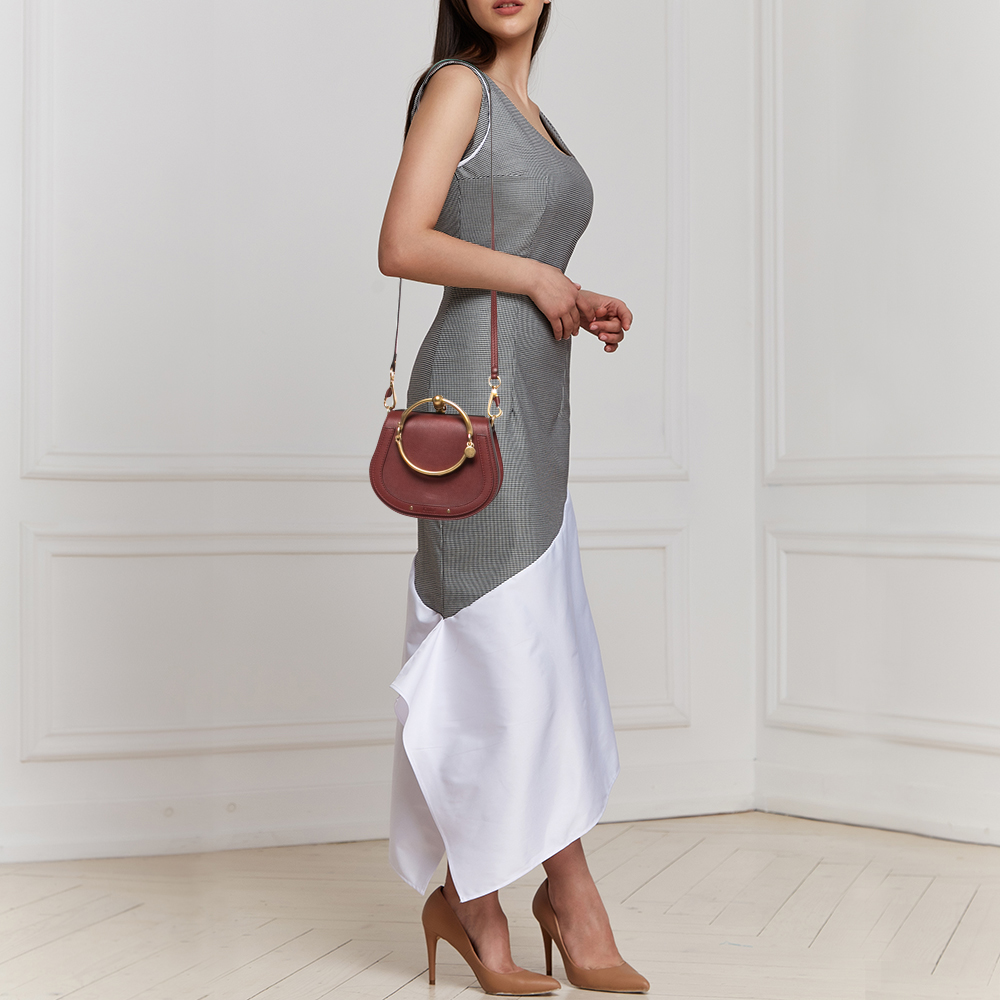 

Chloe Burgundy Leather Small Nile Bracelet Shoulder Bag