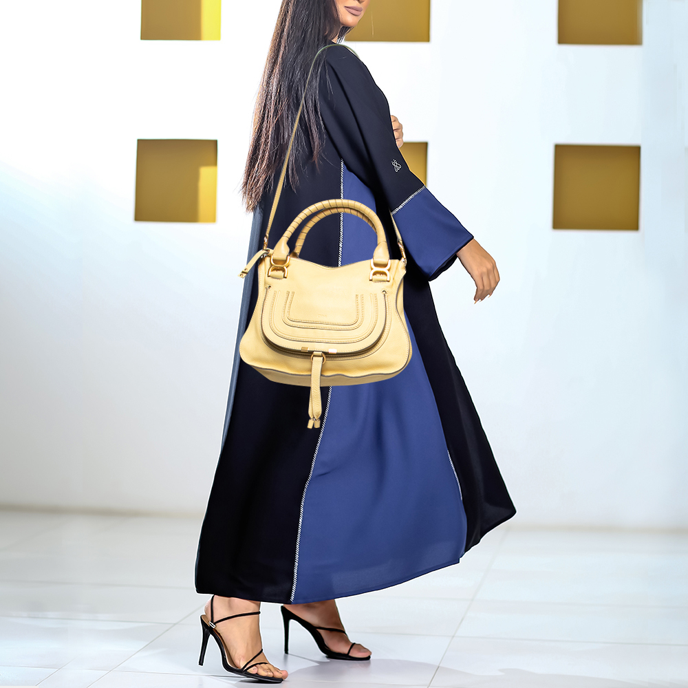 

Chloe Yellow Leather Medium Marcie Shoulder Bag