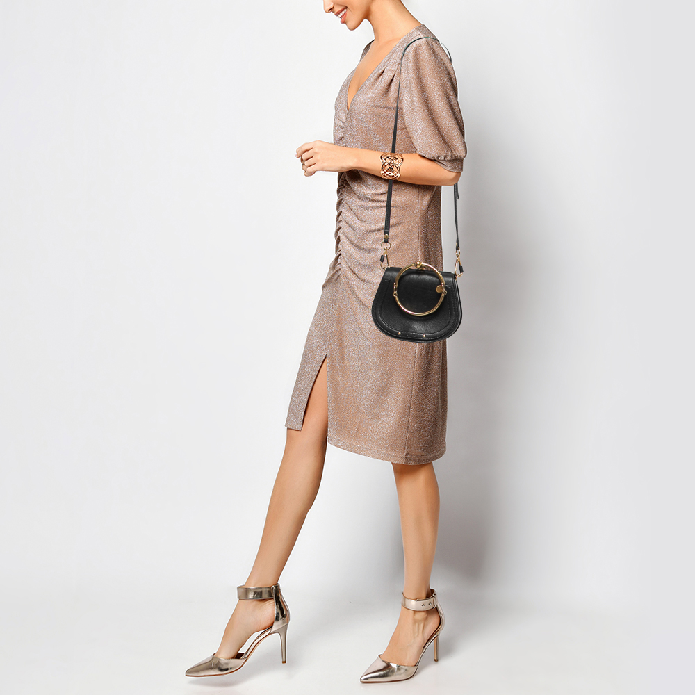

Chloe Black Leather  Nile Bracelet Shoulder Bag