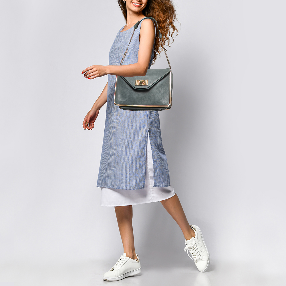 

Chloe Dusky Leather Medium Sally Shoulder Bag, Blue
