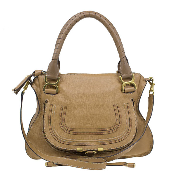 Pre Owned حقيبة كلوي مارسي جلد بني وسط للكتف