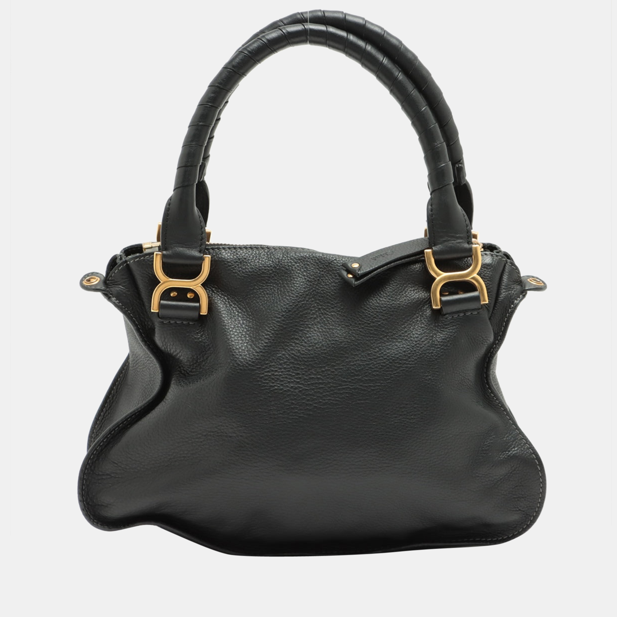 

Chloe Mercy Leather 2way shoulder bag Black open papers