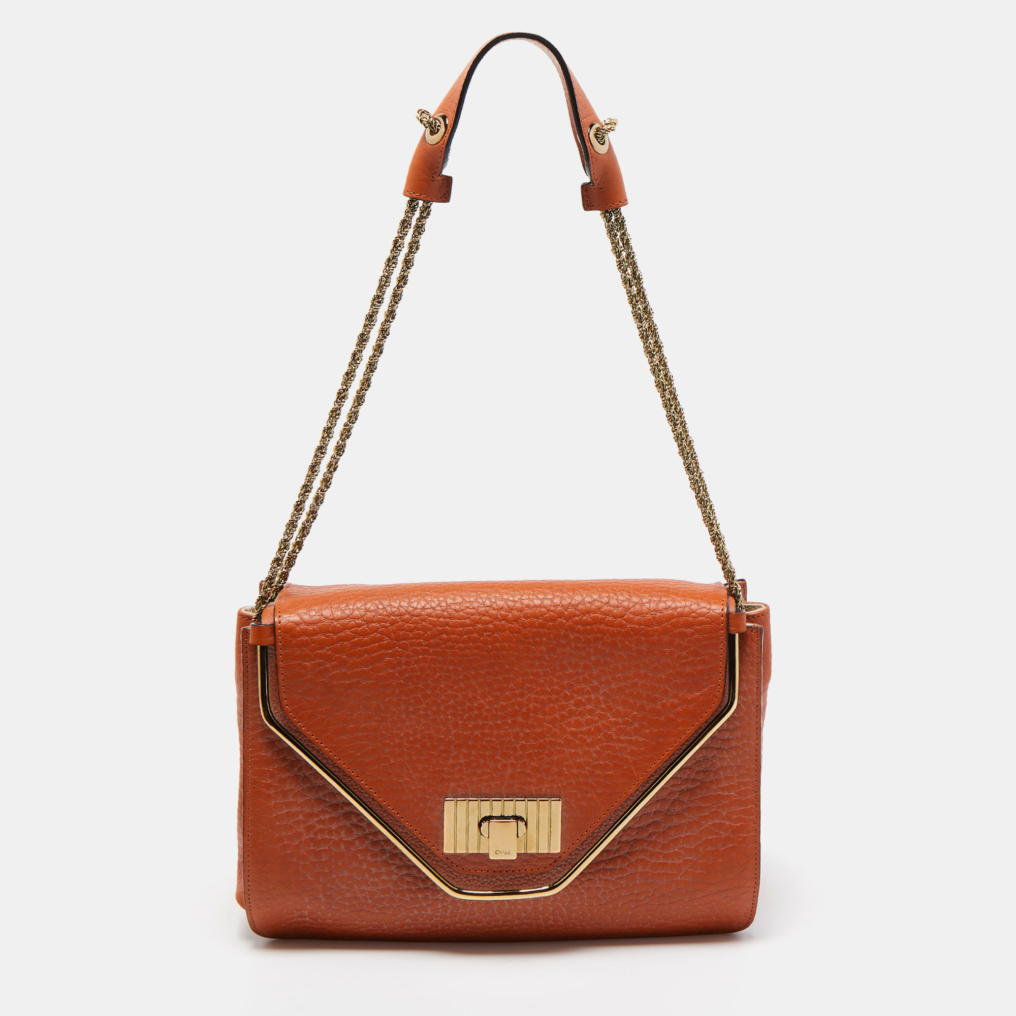 Pre-owned Chloé Brown Leather Medium Sally Shoulder Bag