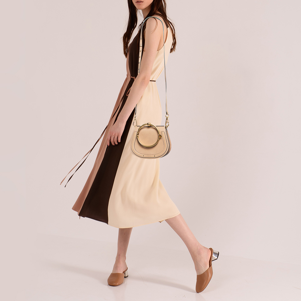 

Chloe Beige Leather and Suede Small Nile Bracelet Crossbody Bag
