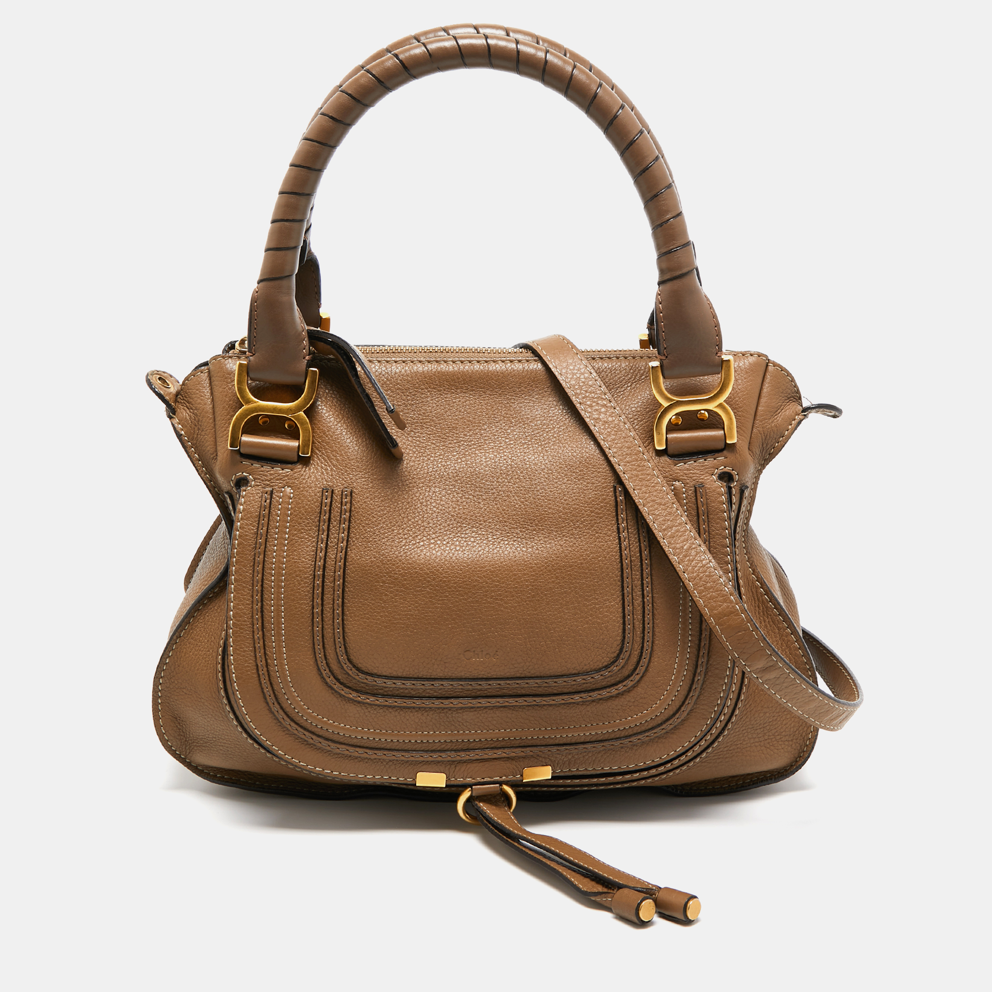 

Chloe Brown Leather  Marcie Shoulder Bag