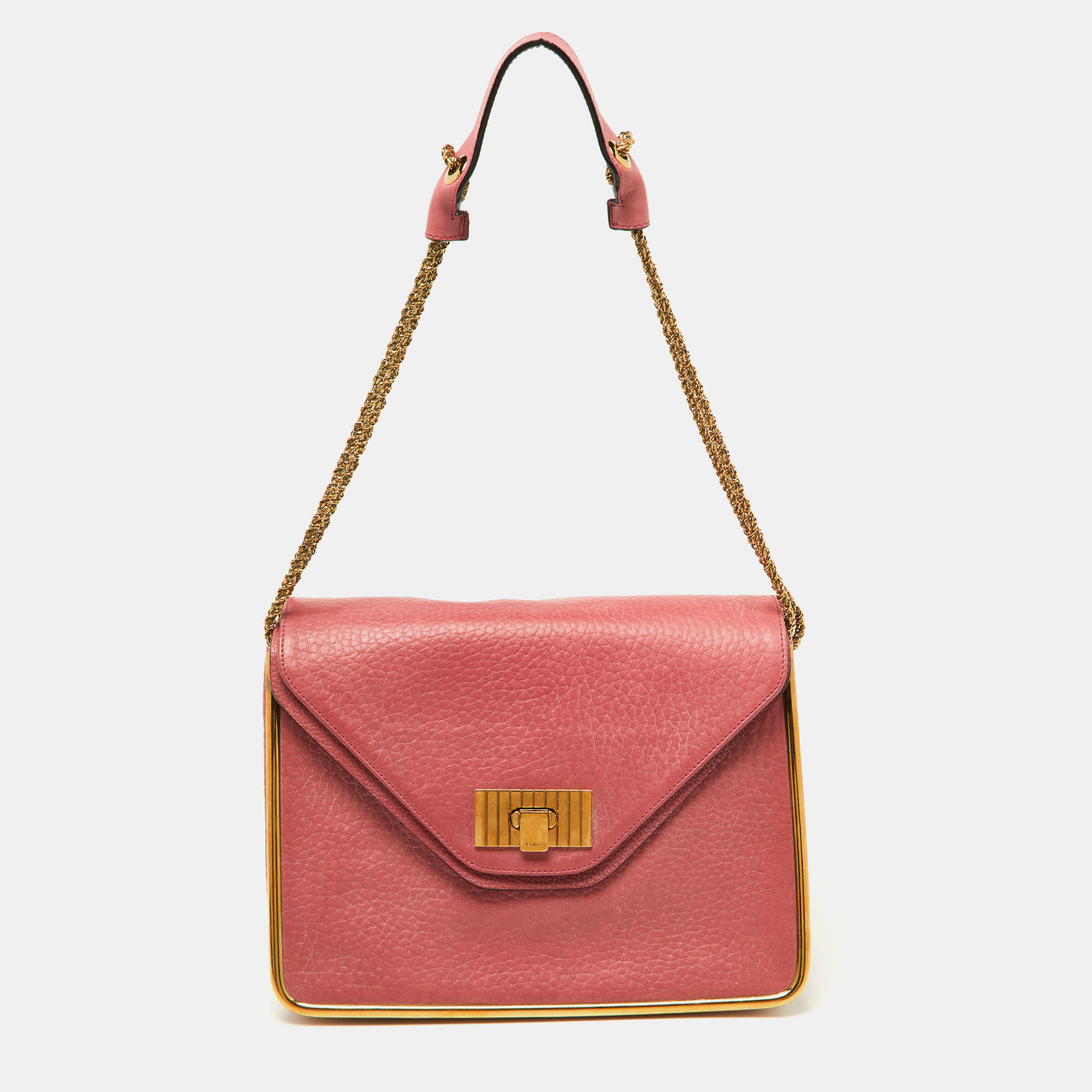 Pre-owned Chloé Pink Leather Medium Sally Shoulder Bag