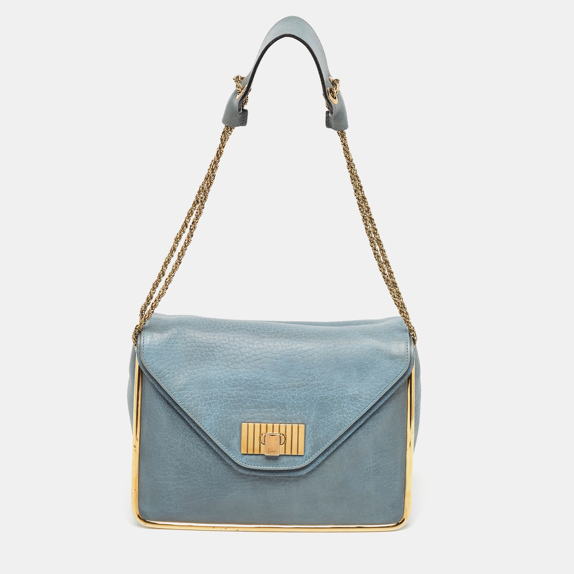 

Chloe Blue Leather  Sally Shoulder Bag