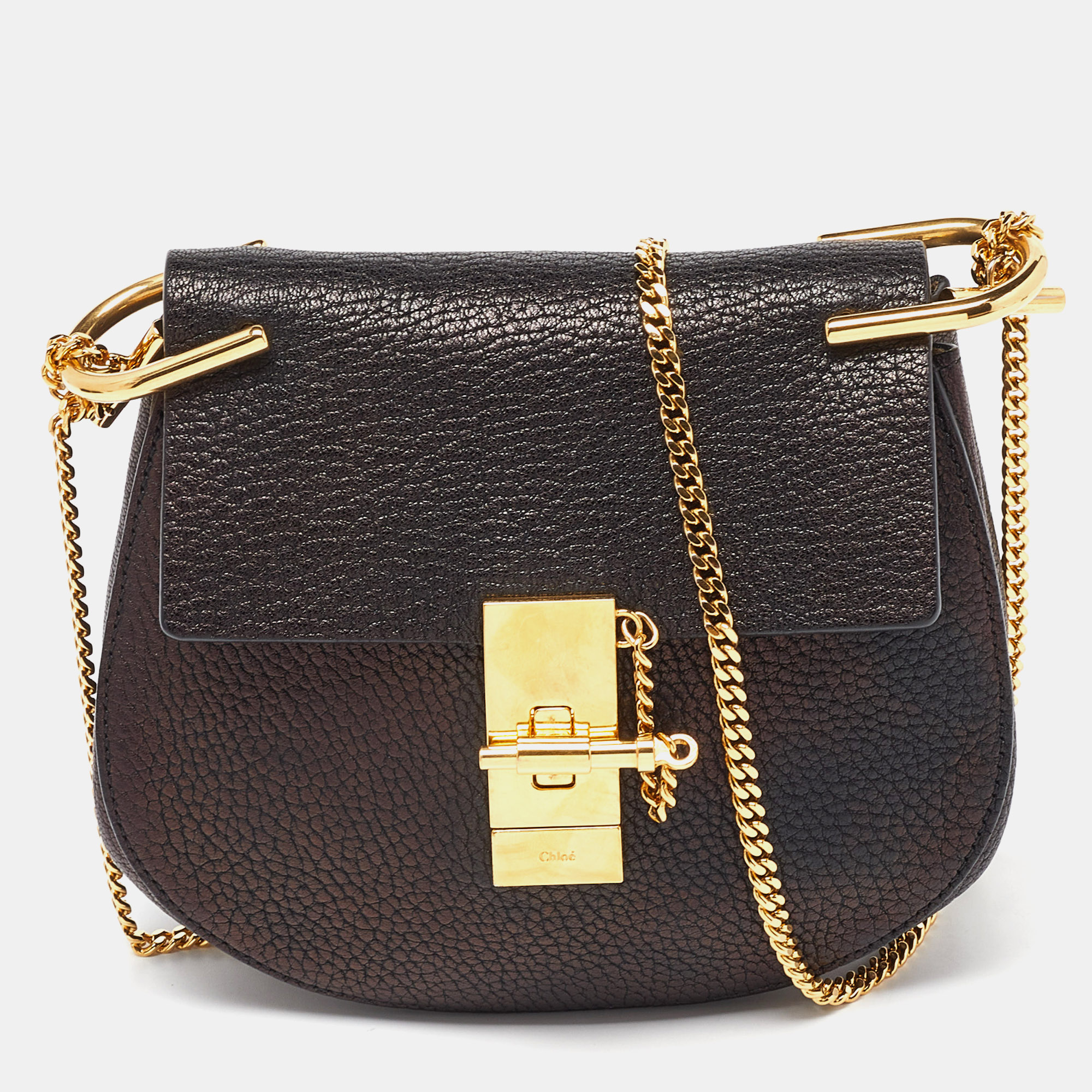Pre-owned Chloé Black Leather Small Drew Shoulder Bag