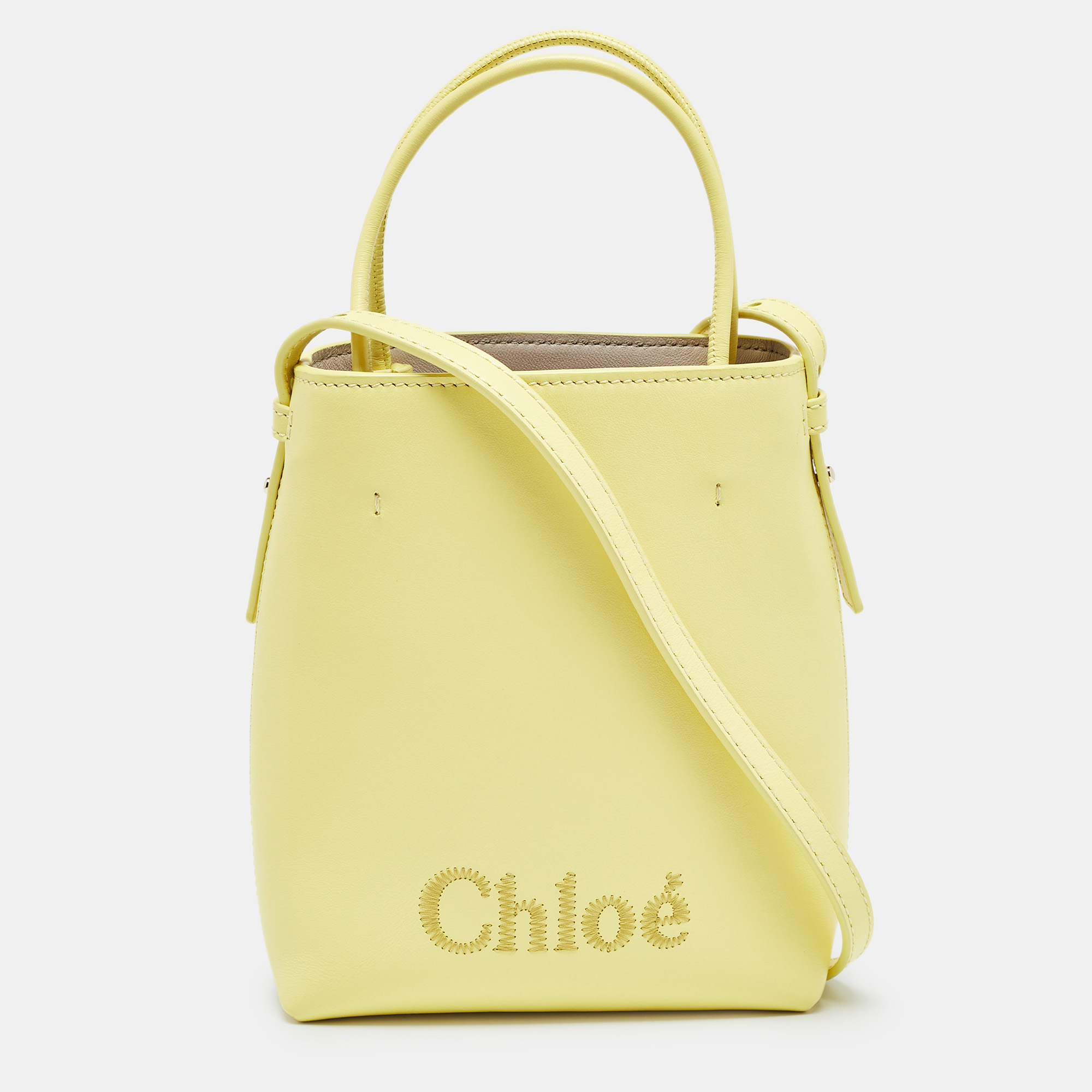 

Chloe Yellow Leather Micro Sense Tote