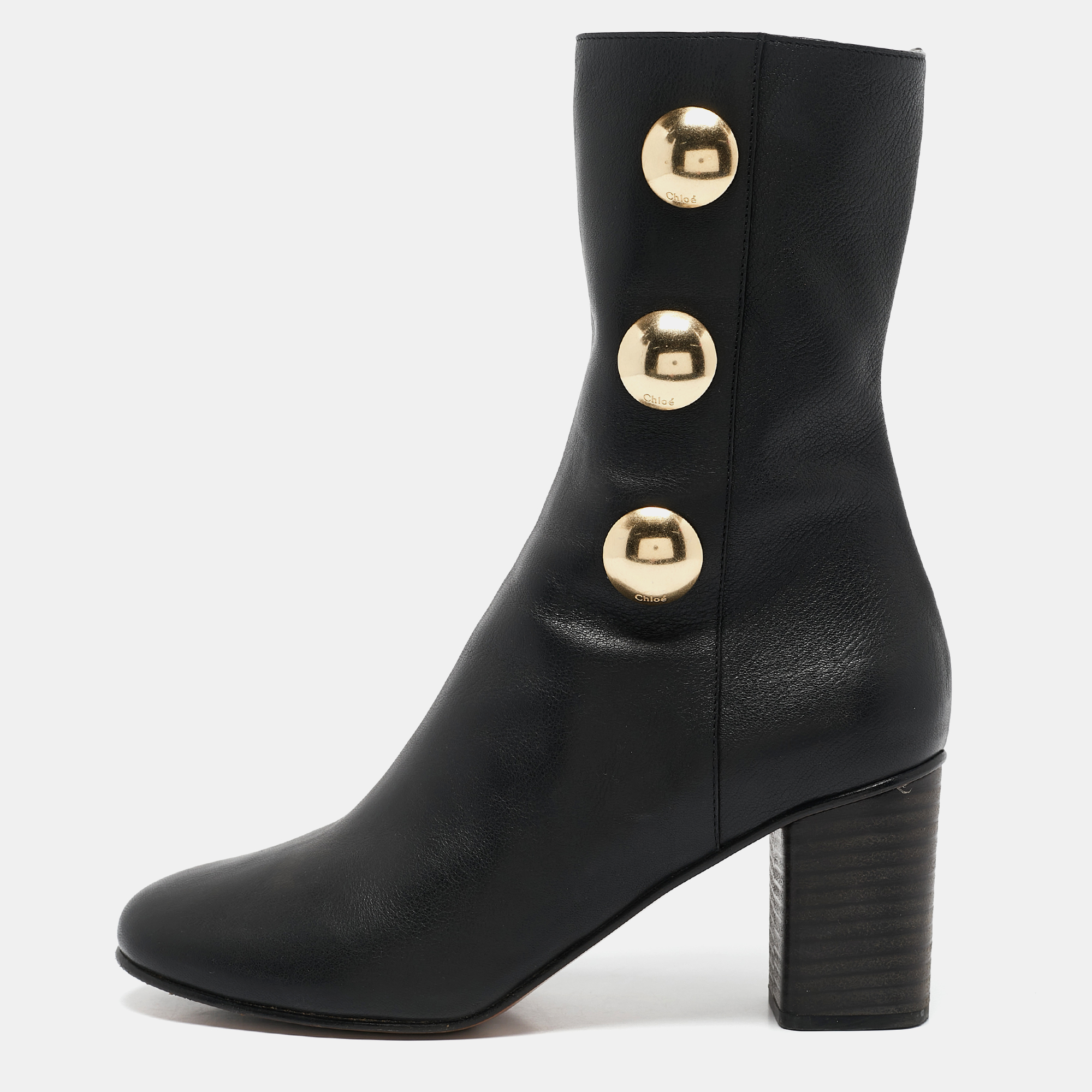 

Chloe Black Leather Orlando Ankle Boots Size