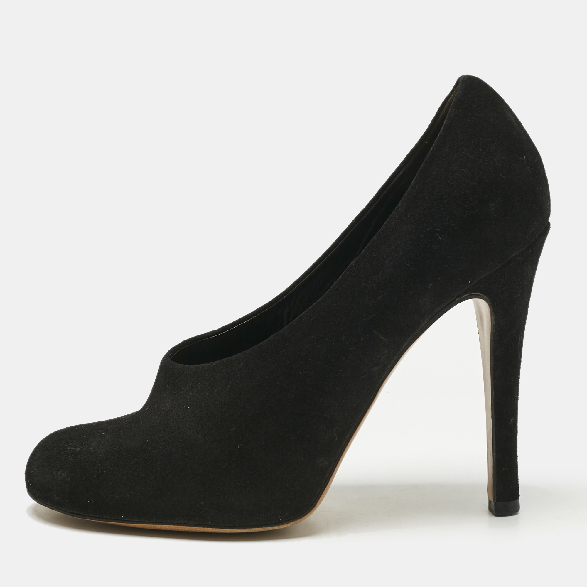 

Chloe Black Suede Round Toe Pumps Size