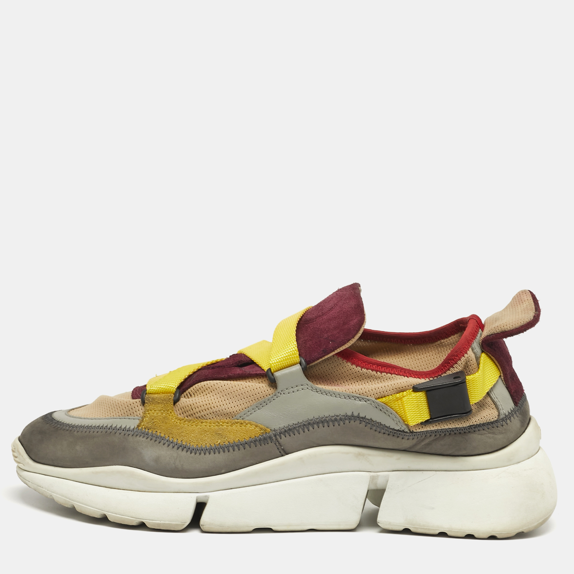 

Chloe Sonnie Size  Multicolor Leather and Suede Sneakers