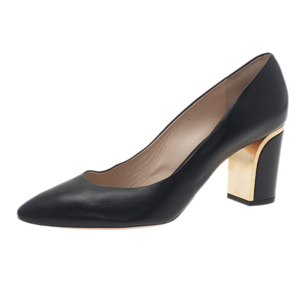 Chloe Black Leather Beckie Pumps Size 