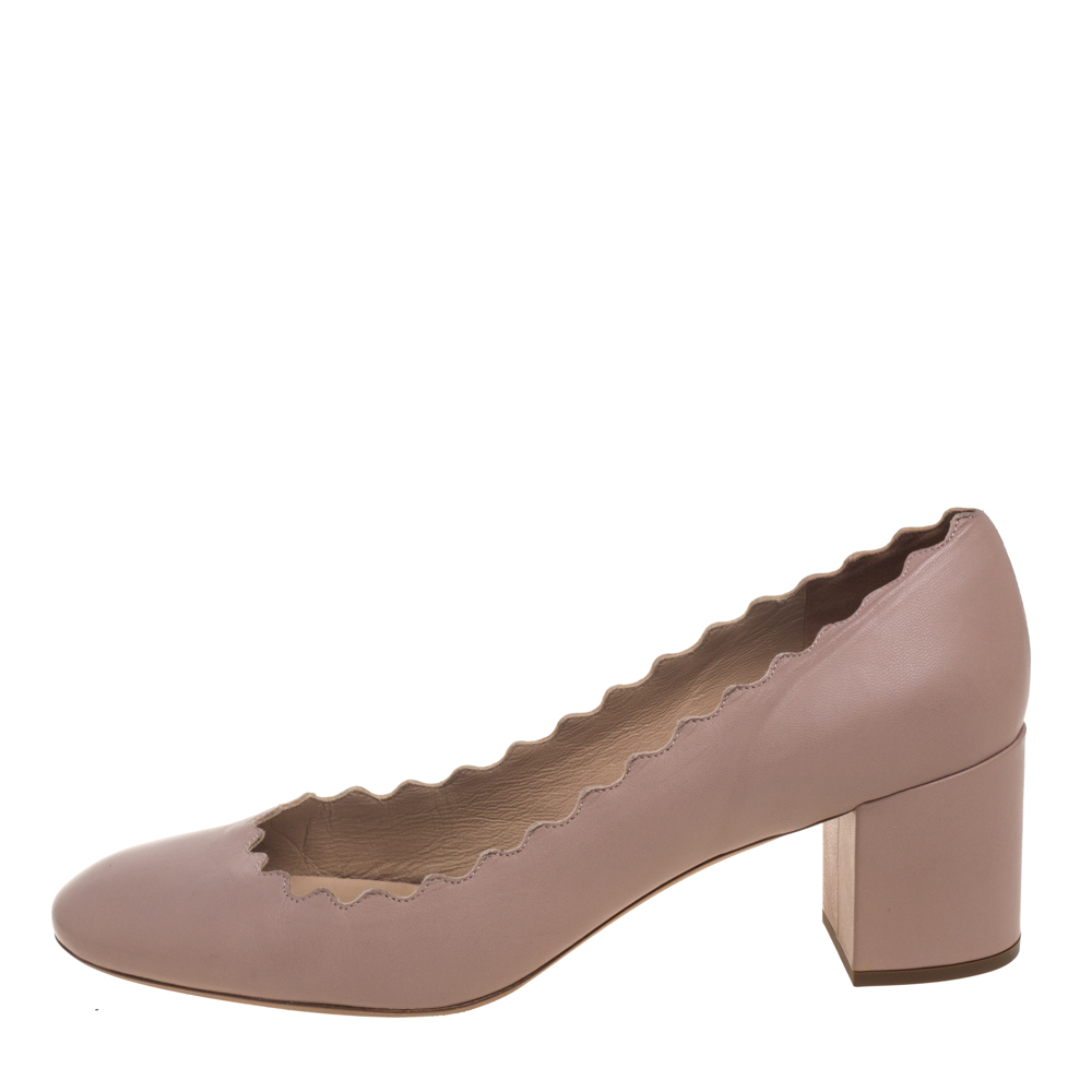 

Chloe Beige Leather Lauren Pumps Size