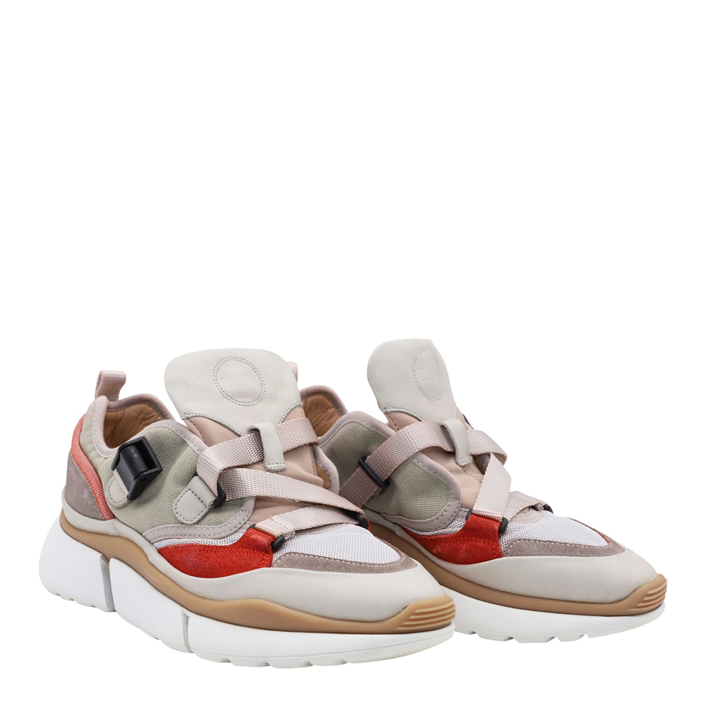 

Chloe Multicolor Suede and Leather Sonnie Sneakers Size EU