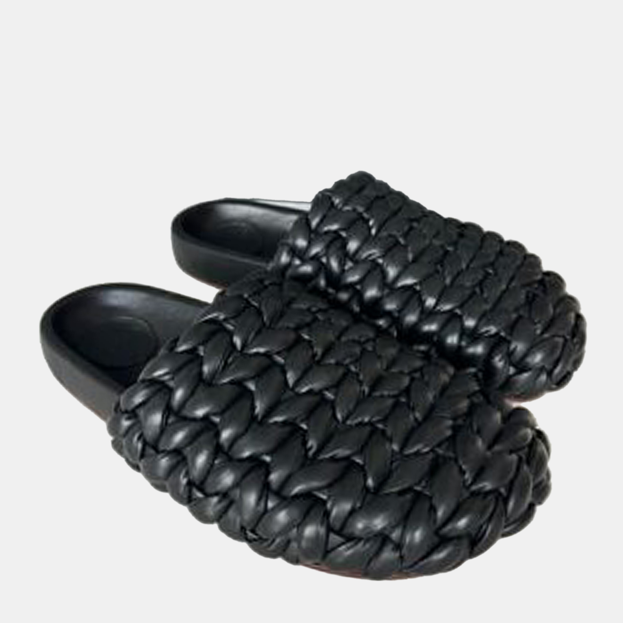 

Chloè Black Leather Kacey Footbed Mules Size