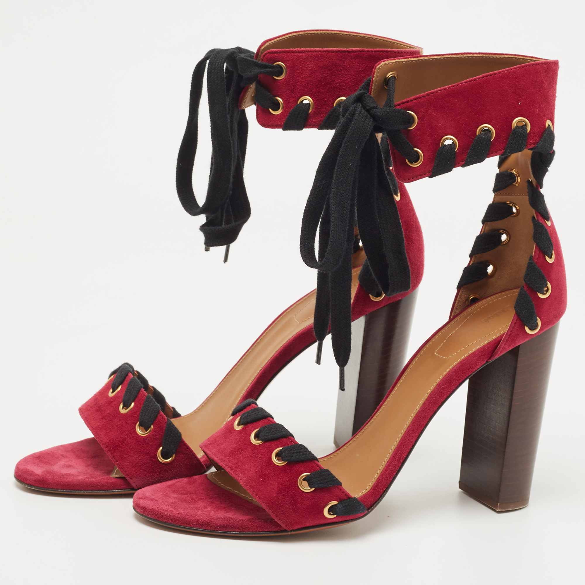 

Chloe Purple Suede Ankle Strap Sandals Size