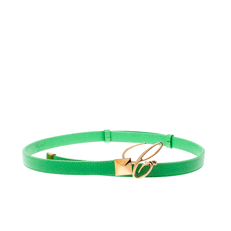 Chopard Green Leather Miss Happy Belt 105CM