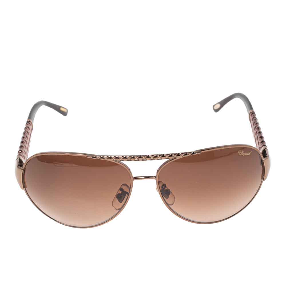 

Chopard Brown SCH994 Aviator Gradient Sunglasses